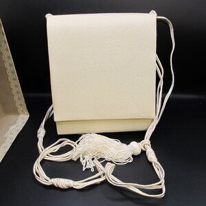 Vintage Carla Marchi ivory silk evening bag